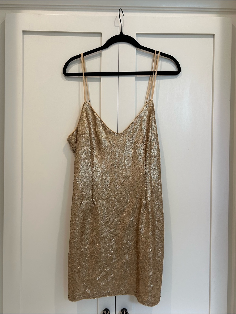 Abercrombie Gold Sequin Slip Dress